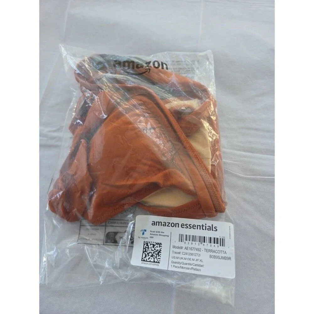 Essentials Women’s Bikini Top Terracotta Orange Size‎ M Medium NEW